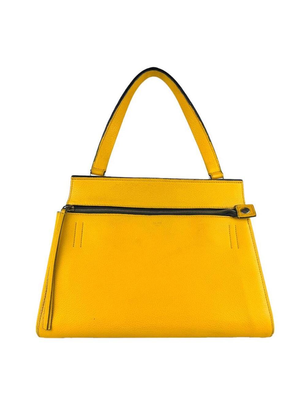 Auth Celine Edge Small Handbag Yellow #300938C39B